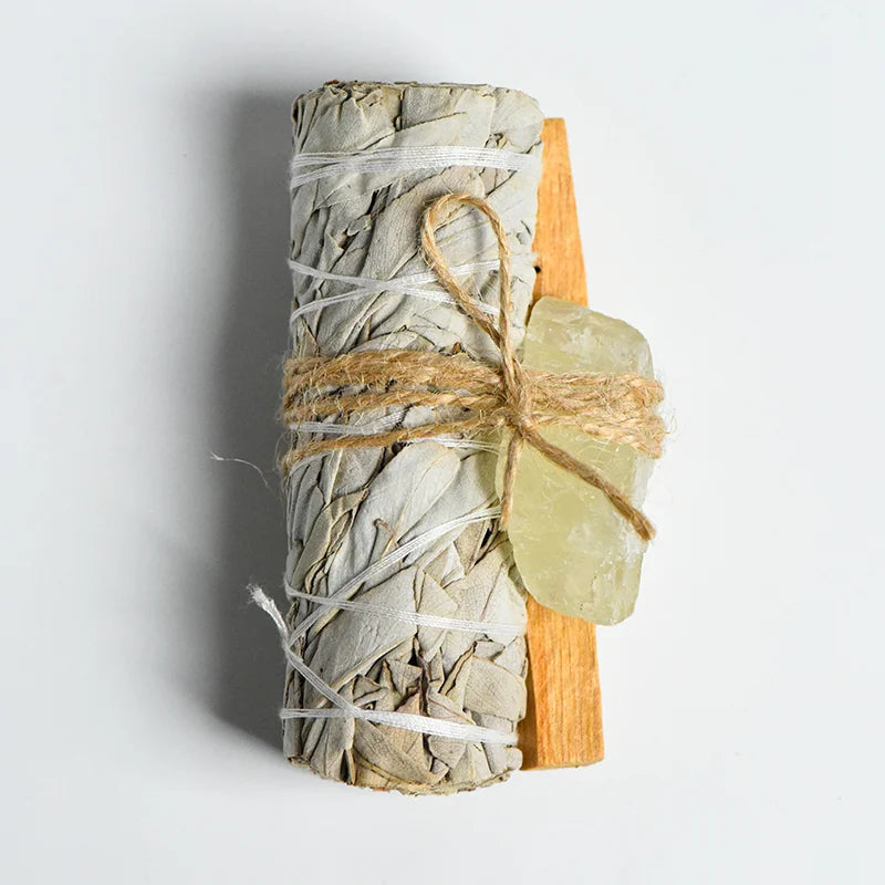 Sage + Palo Santo + Raw Crystals Cleansing & Healing Set