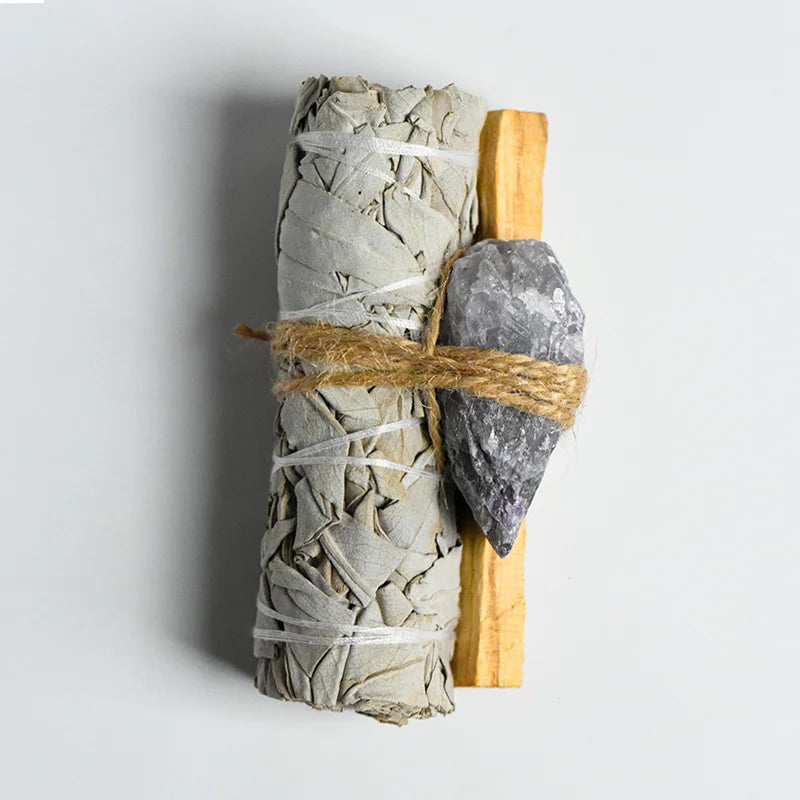 Sage + Palo Santo + Raw Crystals Cleansing & Healing Set