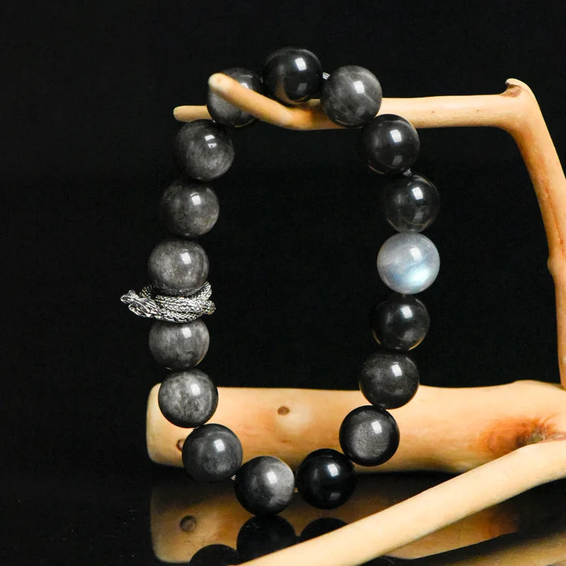 Silver Sheen Obsidian Bracelet