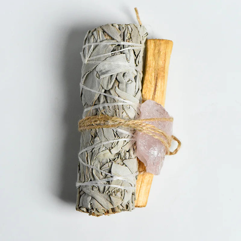 Sage + Palo Santo + Raw Crystals Cleansing & Healing Set