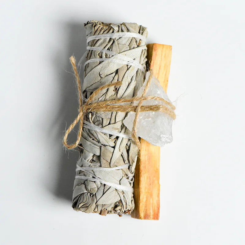 Sage + Palo Santo + Raw Crystals Cleansing & Healing Set