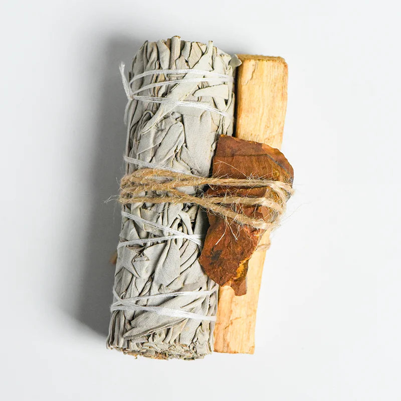 Sage + Palo Santo + Raw Crystals Cleansing & Healing Set