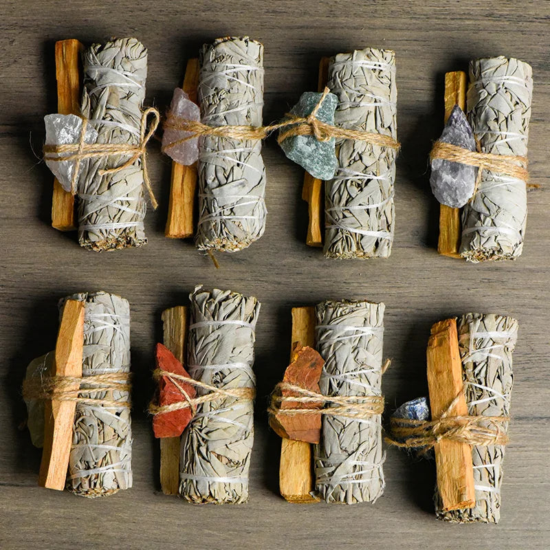 Sage + Palo Santo + Raw Crystals Cleansing & Healing Set