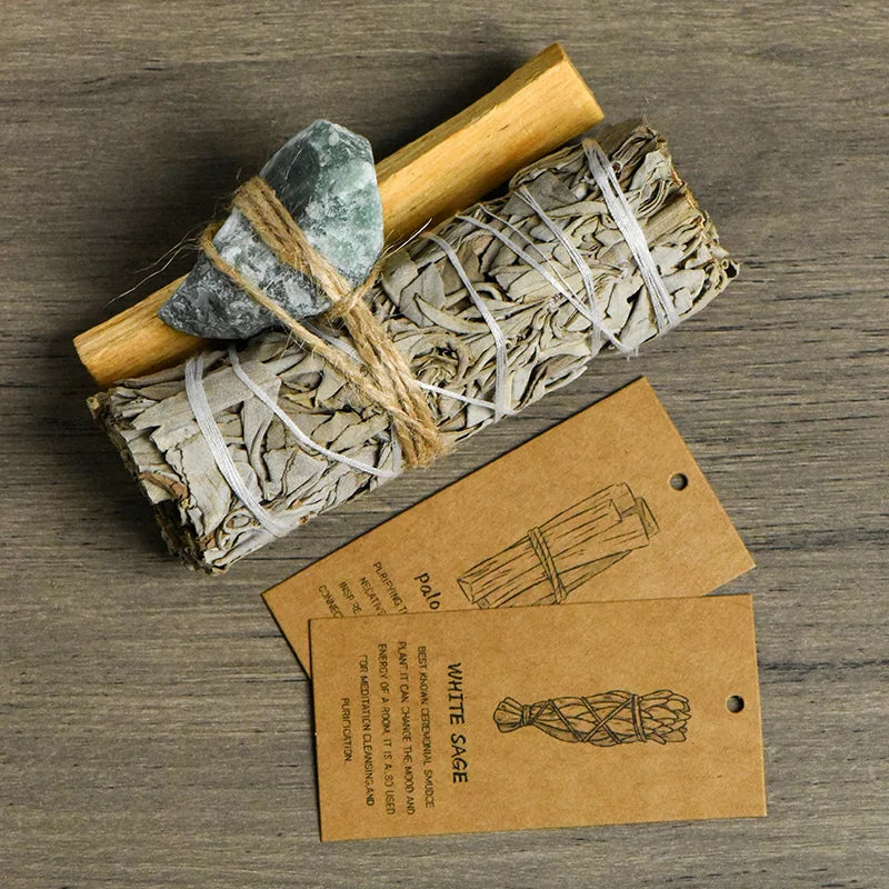 Sage + Palo Santo + Raw Crystals Cleansing & Healing Set