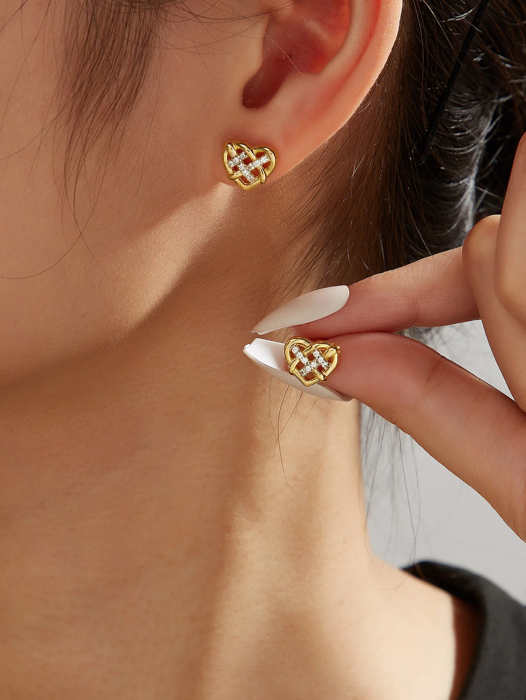 Celtic Knot Heart Studs