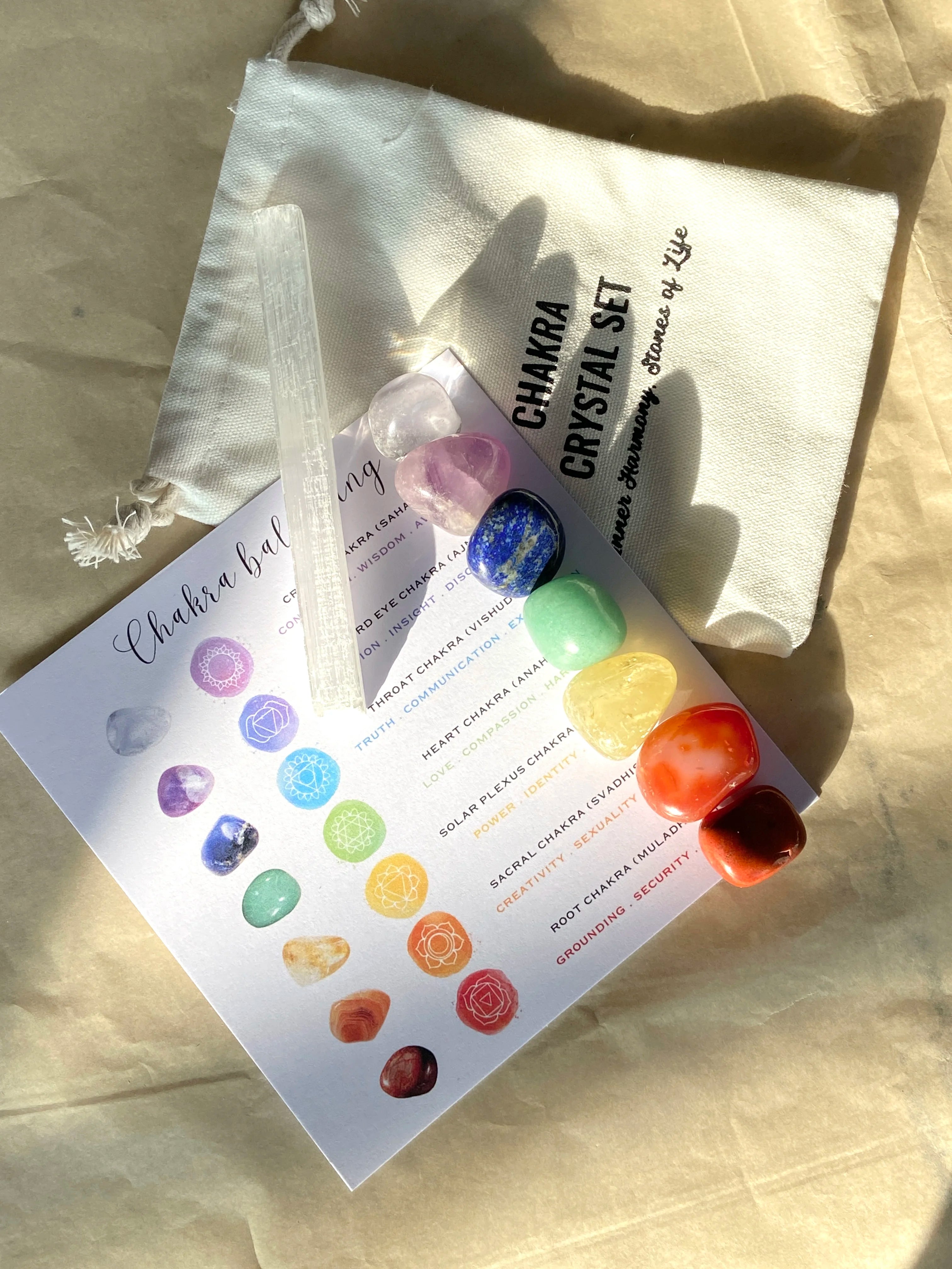 Classic Seven Chakra Crystal Stone Set