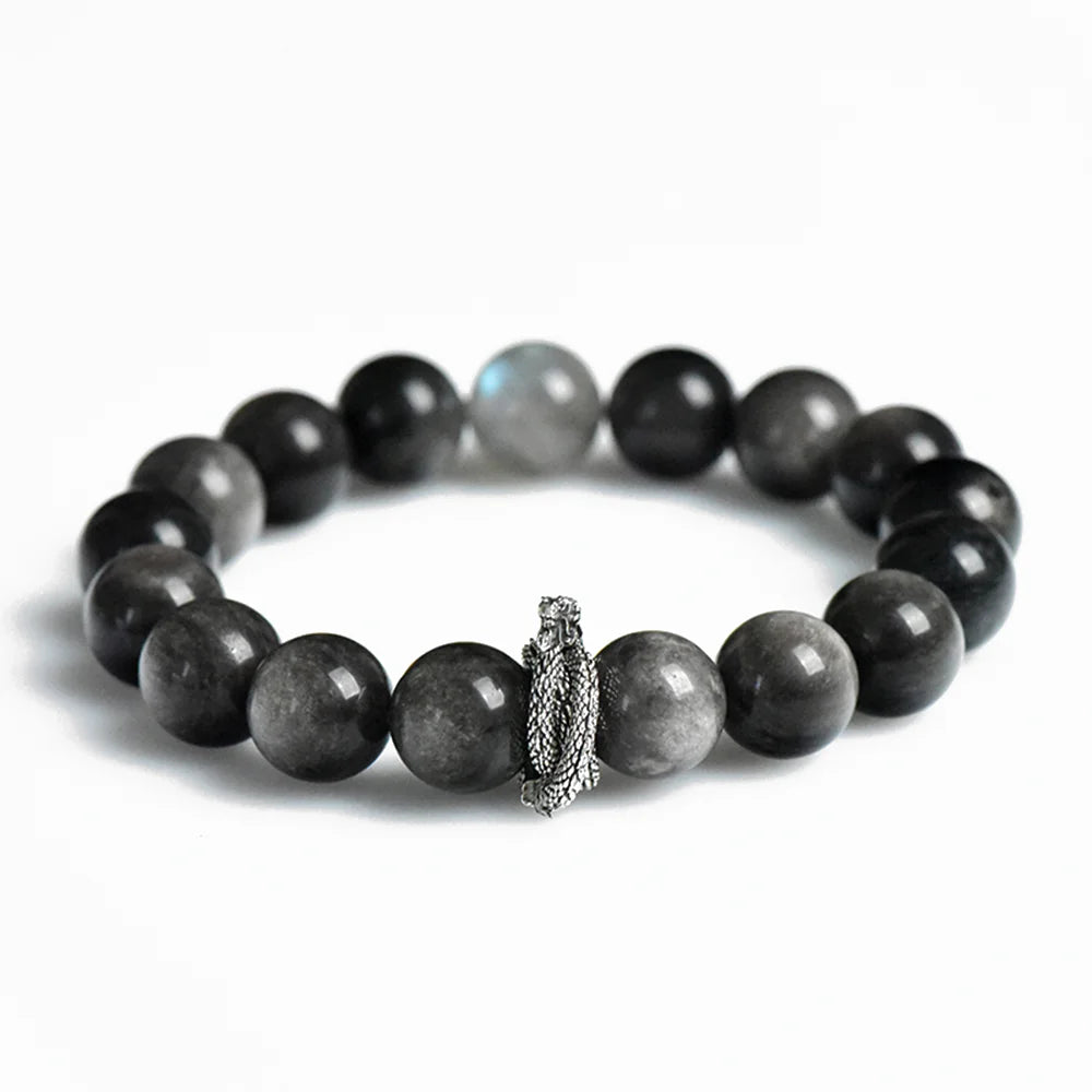Silver Sheen Obsidian Bracelet